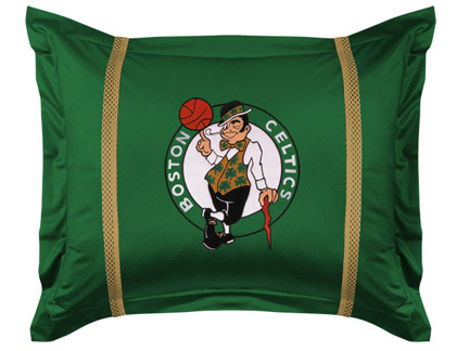Boston Celtics Pillow Sham from "The Sidelines Collection" by Kentex