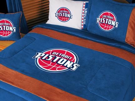Detroit Pistons MicroSuede Twin Comforter from "The MVP Collection" by Kentex