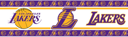 Los Angeles Lakers 5" x 15' NBA Wall Border from Kentex