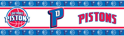 Detroit Pistons 5" x 15' NBA Wall Border from Kentex