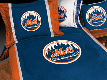 New York Mets MicroSuede Full / Queen Comforter from "The MVP Collection" by Kentex