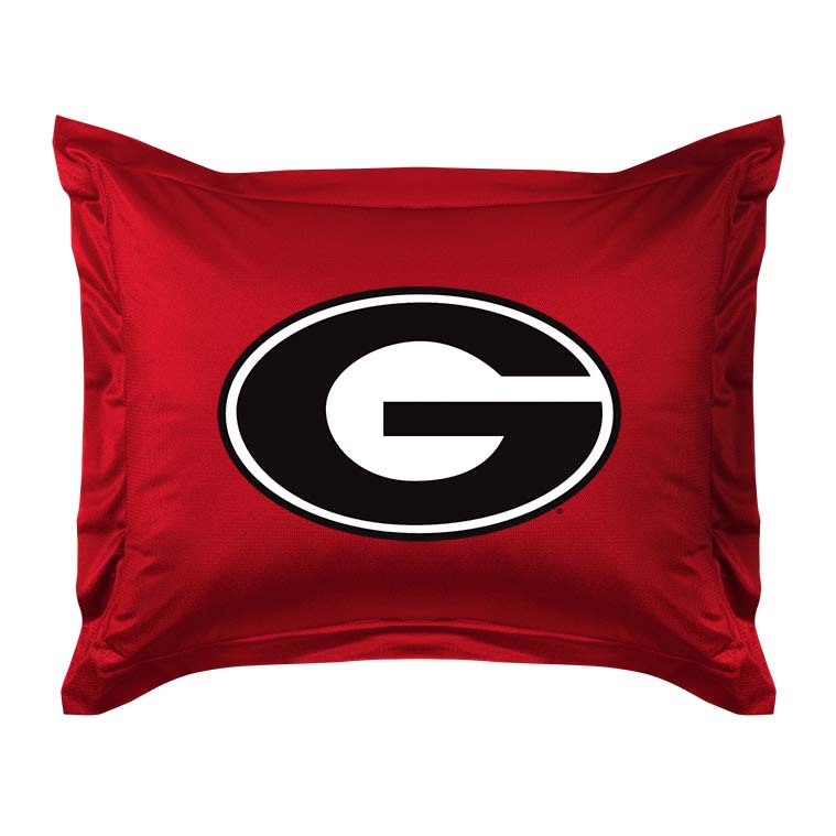 Georgia Bulldogs Coordinating Pillow Sham from "The Locker Room Collection" by Kentex