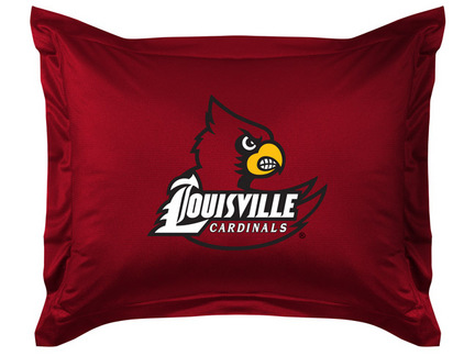 Louisville Cardinals Coordinating Pillow Sham from "The Locker Room Collection" by Kentex