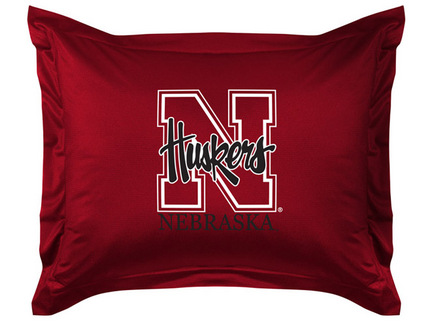 Nebraska Cornhuskers Coordinating Pillow Sham from "The Locker Room Collection" by Kentex
