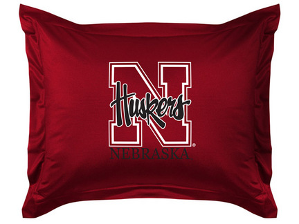 Nebraska Cornhuskers Coordinating Pillow Sham from "The Locker Room Collection" by Kentex