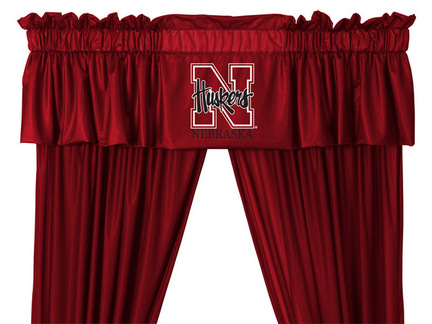 Nebraska Cornhuskers Coordinating Valance for the Locker Room or Sidelines Collection by Kentex