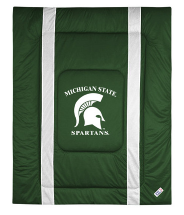 Michigan State Spartans Jersey Mesh Full / Queen Comforter from "The Sidelines Collection" by Kentex