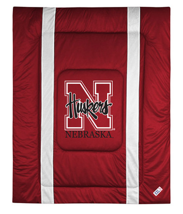 Nebraska Cornhuskers Jersey Mesh Full / Queen Comforter from "The Sidelines Collection" by Kentex