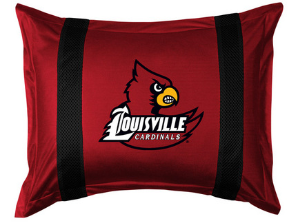 Louisville Cardinals Pillow Sham from "The Sidelines Collection" by Kentex