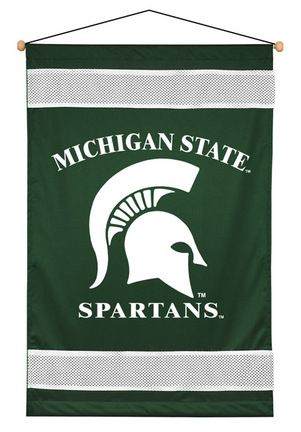 Michigan State Spartans 29.5" x 45" Coordinating NCAA "Sidelines Collection" Wall Hanging from Kente