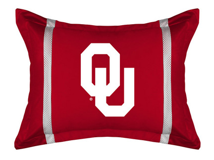 Oklahoma Sooners Standard Pillow Sham from "The MVP Collection" by Kentex