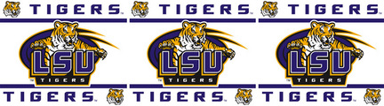 Louisiana State (LSU) Tigers 5" x 15' Wall Border from Kentex