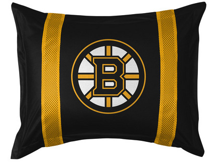 Boston Bruins Coordinating Pillow Sham from "The Sidelines Collection" by Kentex