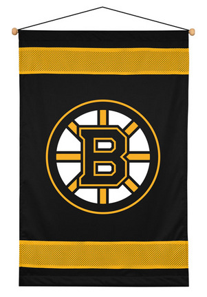 Boston Bruins 29.5" x 45" Coordinating NHL "Sidelines Collection" Wall Hanging from Kentex