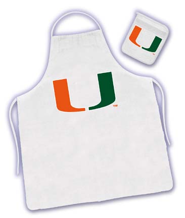 Miami Hurricanes Tailgater Apron / Mitt Set by Kentex