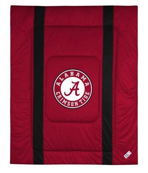 Alabama Crimson Tide Jersey Mesh Full / Queen Comforter from "The Sidelines Collection" by Kentex