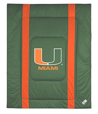 Miami Hurricanes Jersey Mesh Full / Queen Comforter from "The Sidelines Collection" by Kentex