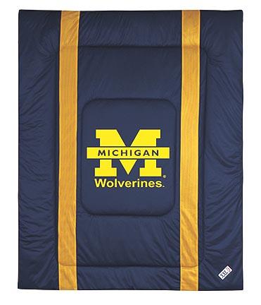 Michigan Wolverines Jersey Mesh Full / Queen Comforter from "The Sidelines Collection" by Kentex
