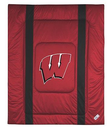 Wisconsin Badgers Jersey Mesh Full / Queen Comforter from "The Sidelines Collection" by Kentex