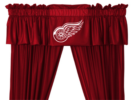 Detroit Red Wings Coordinating Ruffled Valance by Kentex