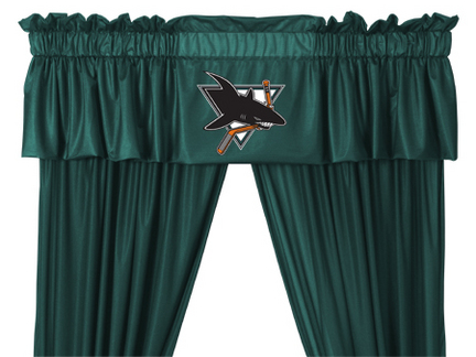 San Jose Sharks Coordinating Ruffled Valance by Kentex