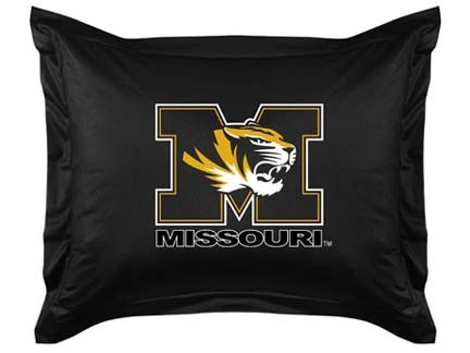 Missouri Tigers Coordinating Pillow Sham from "The Locker Room Collection" by Kentex