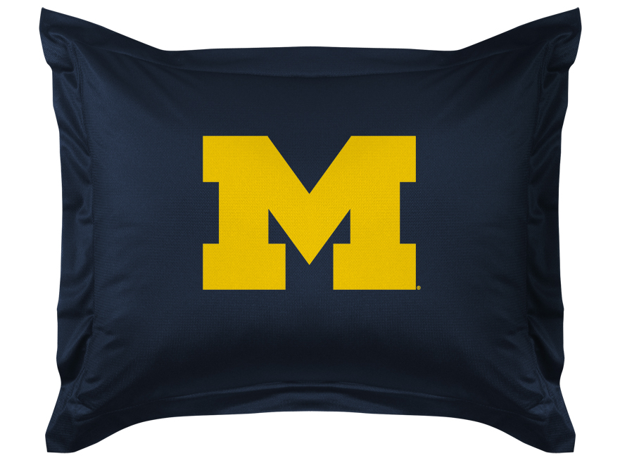 Michigan Wolverines Coordinating Pillow Sham from "The Locker Room Collection" by Kentex