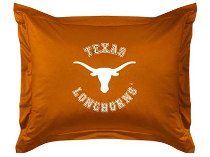 Texas Longhorns Coordinating Pillow Sham from "The Locker Room Collection" by Kentex