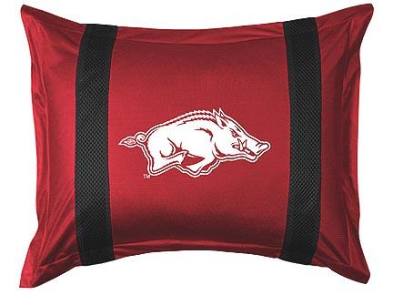 Arkansas Razorbacks Pillow Sham from "The Sidelines Collection" by Kentex