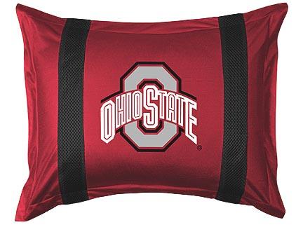 Ohio State Buckeyes Pillow Sham from "The Sidelines Collection" by Kentex