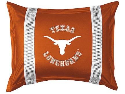 Texas Longhorns Pillow Sham from "The Sidelines Collection" by Kentex