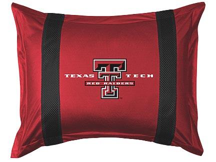 Texas Tech Red Raiders Pillow Sham from "The Sidelines Collection" by Kentex