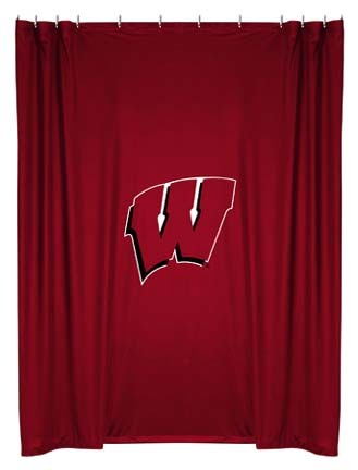 Wisconsin Badgers Shower Curtain by Kentex