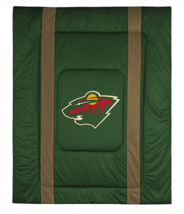 Minnesota Wild Jersey Mesh Full/Queen Comforter from "The Sidelines Collection" by Kentex