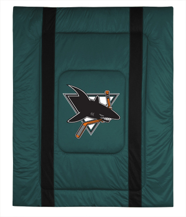 San Jose Sharks Jersey Mesh Full/Queen Comforter from "The Sidelines Collection" by Kentex