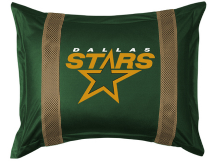 Dallas Stars Coordinating Pillow Sham from "The Sidelines Collection" by Kentex