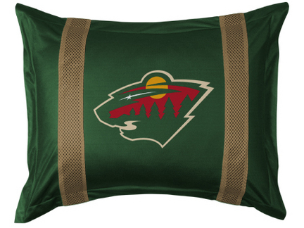 Minnesota Wild Coordinating Pillow Sham from "The Sidelines Collection" by Kentex