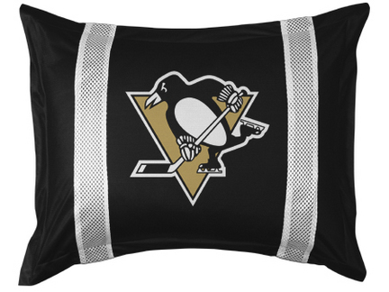 Pittsburgh Penguins Coordinating Pillow Sham from "The Sidelines Collection" by Kentex