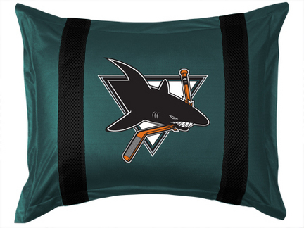 San Jose Sharks Coordinating Pillow Sham from "The Sidelines Collection" by Kentex