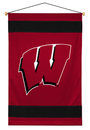 Wisconsin Badgers 29.5" x 45" Coordinating NCAA "Sidelines Collection" Wall Hanging from Kentex