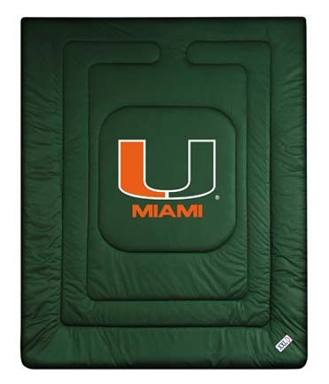 Miami Hurricanes Jersey Mesh Twin Comforter from "The Locker Room Collection" by Kentex