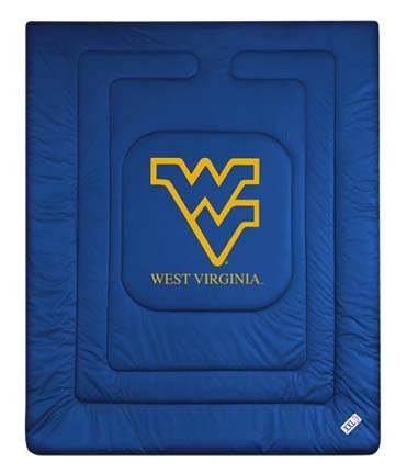 West Virginia Mountaineers Jersey Mesh Twin Comforter from "The Locker Room Collection" by Kentex