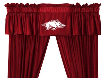 Arkansas Razorbacks Coordinating Valance for the Locker Room or Sidelines Collection by Kentex