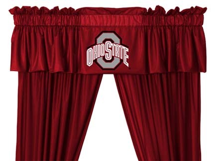 Ohio State Buckeyes Coordinating Valance for the Locker Room or Sidelines Collection by Kentex
