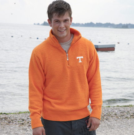 Tennessee Volunteers Unisex Half Zip Pullover Sweater (Light Orange)