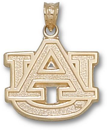 "Auburn Tigers 5/8"" ""AU"" Lapel Pin - 10KT Gold Jewelry"