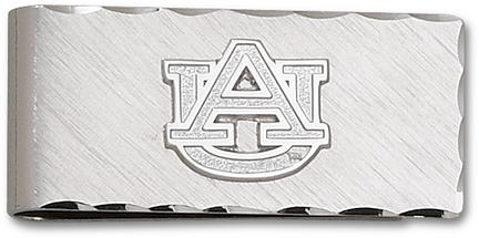 Auburn Tigers 5/8" Sterling Silver "AU" on Nickel Plated Money Clip