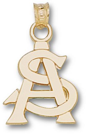 "Arizona State Sun Devils ""AS"" Lapel Pin - 10KT Gold Jewelry"
