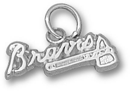 Atlanta Braves "Braves with Tomahawk" 5/16" Charm - Sterling Silver Jewelry