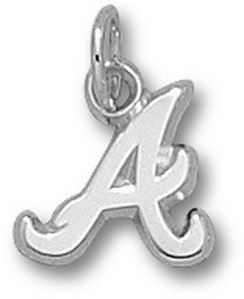 Atlanta Braves "A" 3/8" Charm - Sterling Silver Jewelry